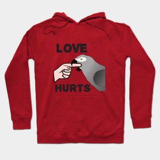 Love Hurts - African Grey Parrot Hoodie